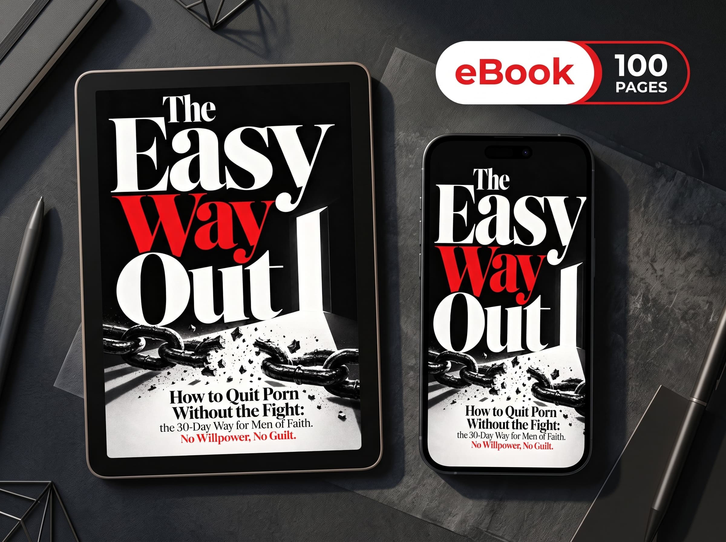 The Easy Way Out digital book shown on a tablet and phone